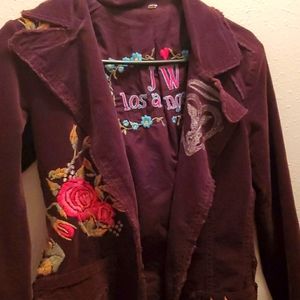 Brown floral jacket
